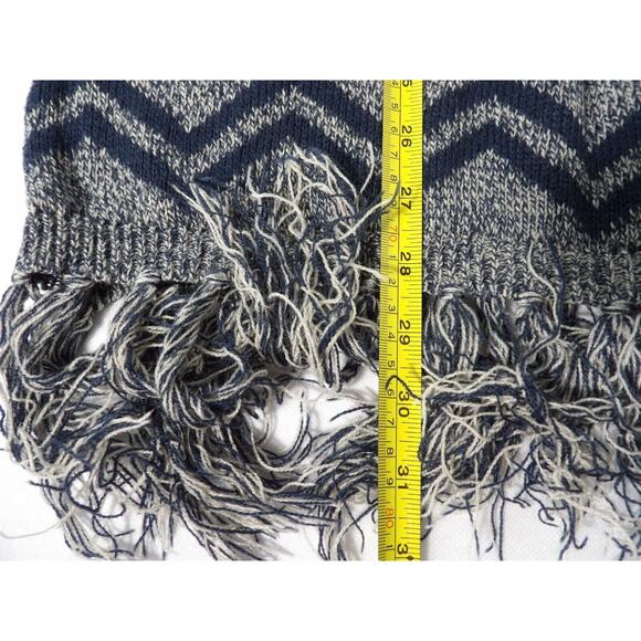 Absolutely Famous Sweater Cardigan Sz Medium Aztec Southwest Fringe Knit Hooded - Picture 10 of 14